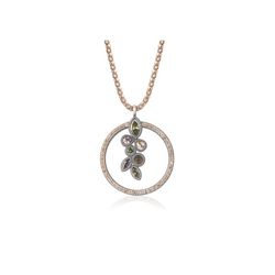 Colgante SUNFIELD plata, peridoto y circonitas. CL062361