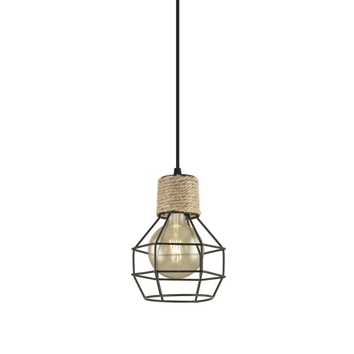 Colgante Trena Negro 1 X 60W E-27