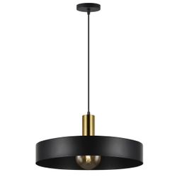 Colgante Uma Negro Y Latón 1 X 60W E-27