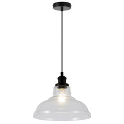 Colgante Umbria Negro-Transp. 1 X 60W E-27