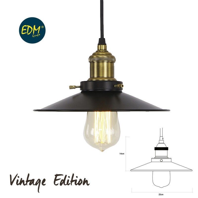 Colgante vintage e27 60w - 14x22cm