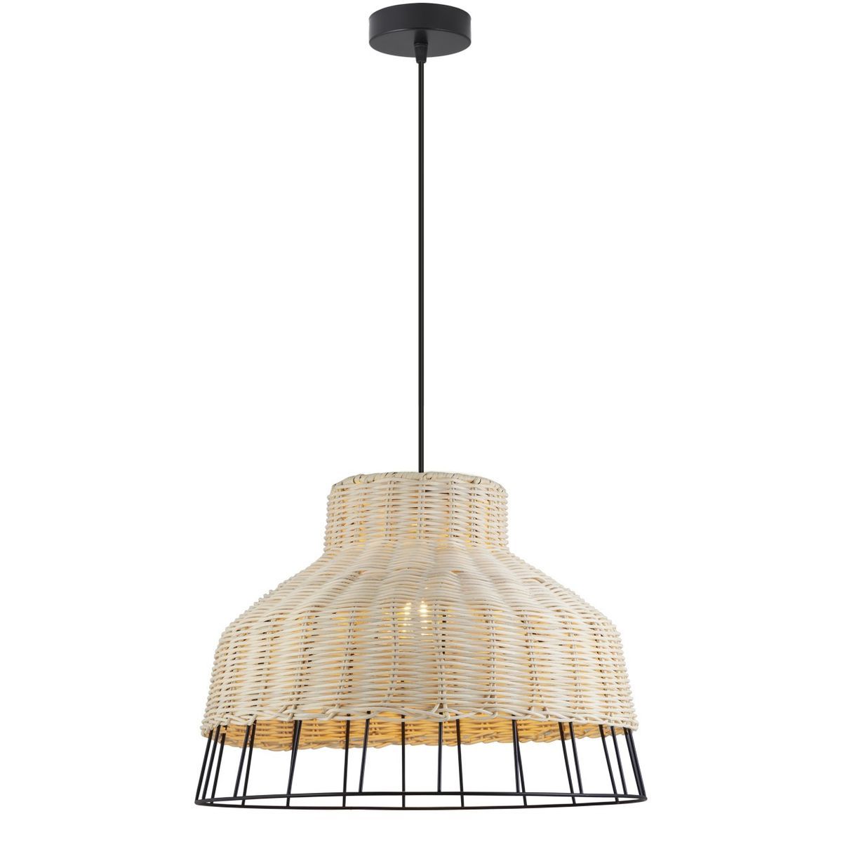 Colgante Yada Metal - Ratán 1 X 60W E-27