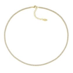 Collar AMEN dorado Tennis Mania con circonitas blancas. CLT2GB