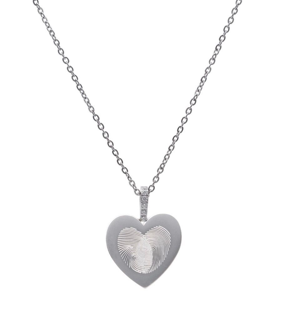 Collar AMEN-EMOTION acero con corazón y esmalte. EMACCLCUB3