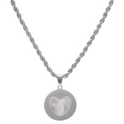 Collar AMEN-EMOTION acero con corazón y esmalte. EMACCLTOB3