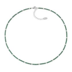 Collar AMEN Tennis Mania circonitas verdes y blancas. CLT2BVEB