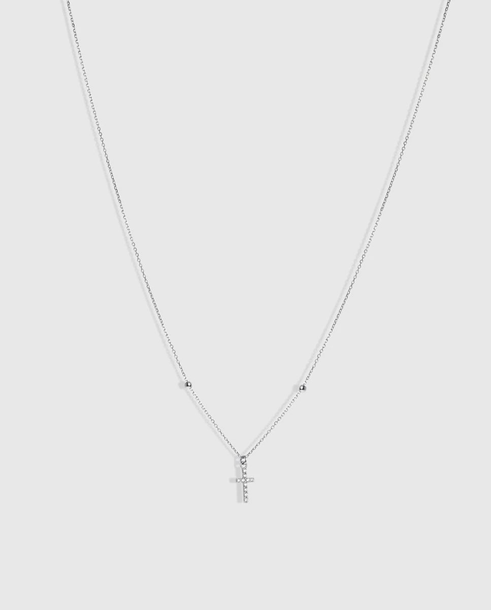 Collar cruz de oro y diamantes.