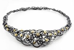 Collar Plata Y Oro Arior Caos Con 17 Diamantes 3630052XU