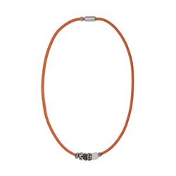 Collar/Pulsera Plata de Palo de Nylon naranja colección Croma multifuncional