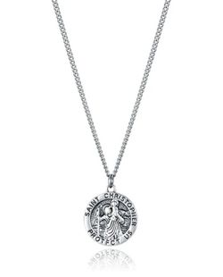 Collar Viceroy Acero 50+5cm Hombre 14214C01000 Colgante Saint Christopher