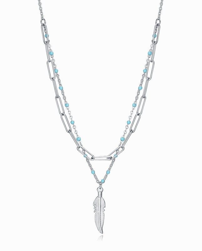 Collar Viceroy Mujer Doble Pluma Esmalte 75308C01000