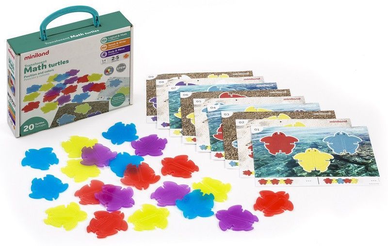 Color y posición Translucent Math Turtles