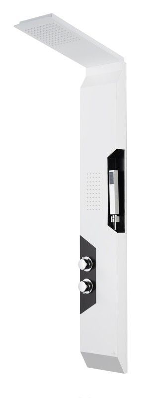 Columna de ducha grifería progresiva Jaina Blanco Brillo Aquassent