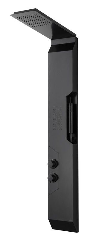 Columna de ducha grifería progresiva Jaina Negro Brillo Aquassent