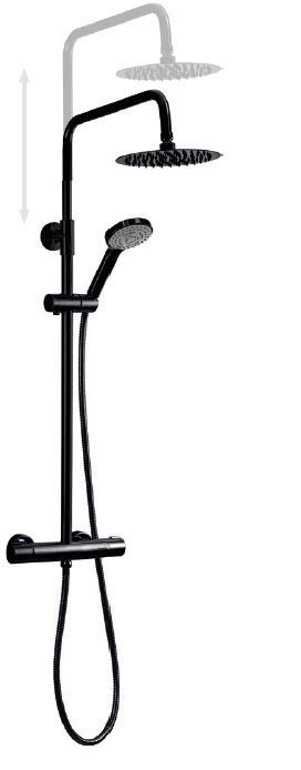 Columna de ducha termostática Cabel Sfera Ther Black
