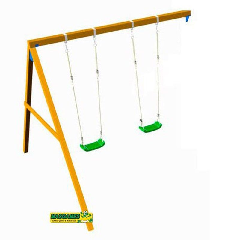 Columpio doble apoyado para Parques MASGAMES de 1,50 mts. MA700151