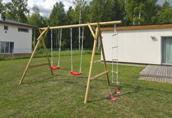 Columpio doble para niños de madera Magnus