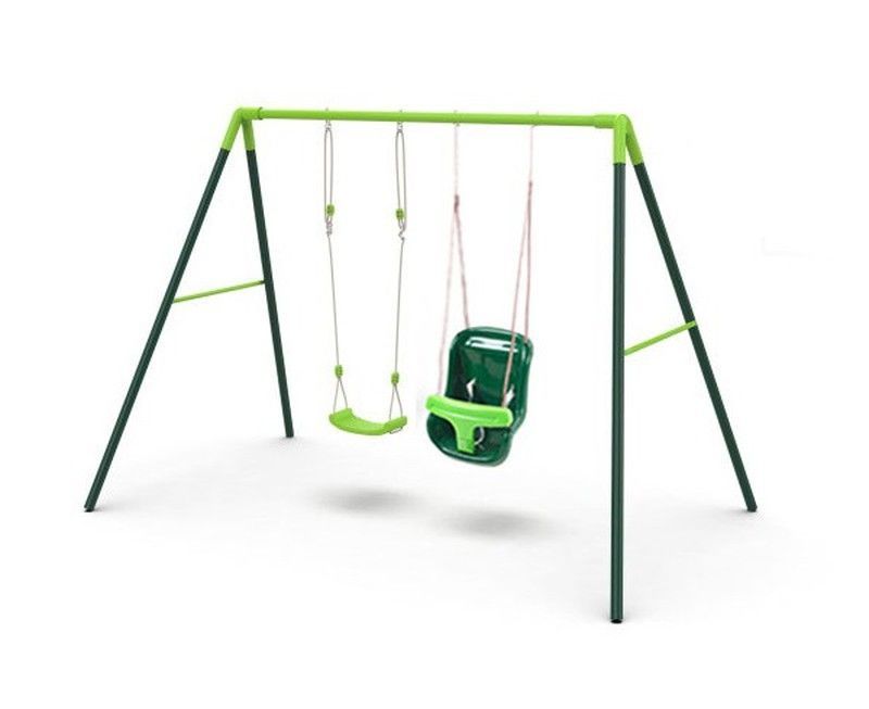 Columpio metálico 2 plazas para niños y bebes