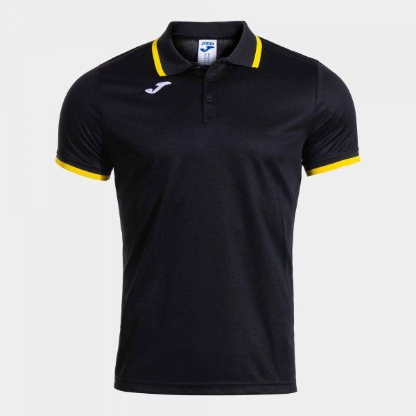 Combi Premium Short Sleeve Polo Black Yellow