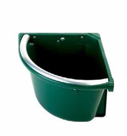 Comedero de plástico Reforzado de Esquina para caballos