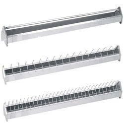 Comedero doble de metal para gallinas