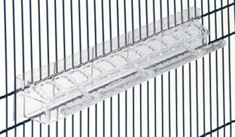 Comedero transparente pajarera