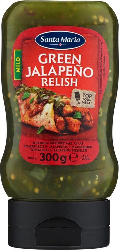 Comida Mexicana Jalapeño Green Relish 300G Santa Maria