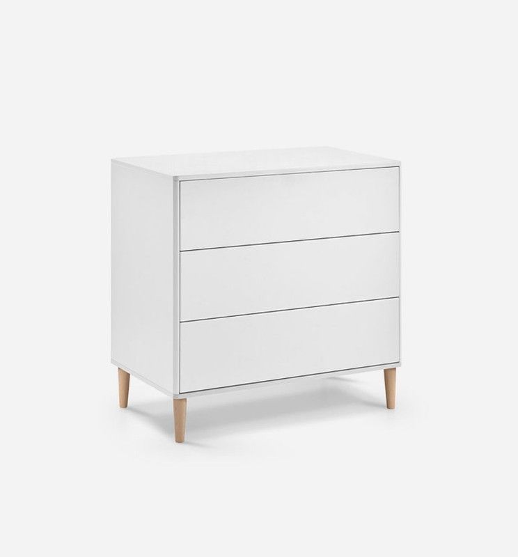 Cómoda Tesori con 3 cajones de Cotinfant Blanco