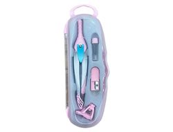 Compas liderpapel lock device con adaptador universal y tubo de minas color rosa claro