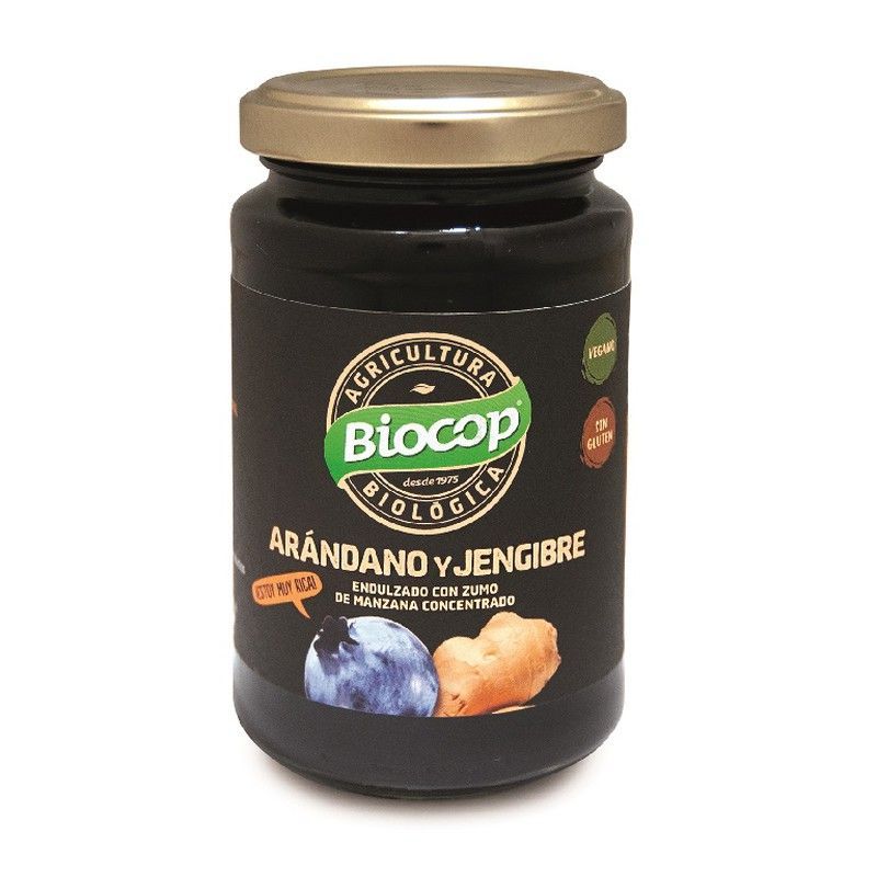 Compota arandanos jengibre biocop 265 g bio ecológico