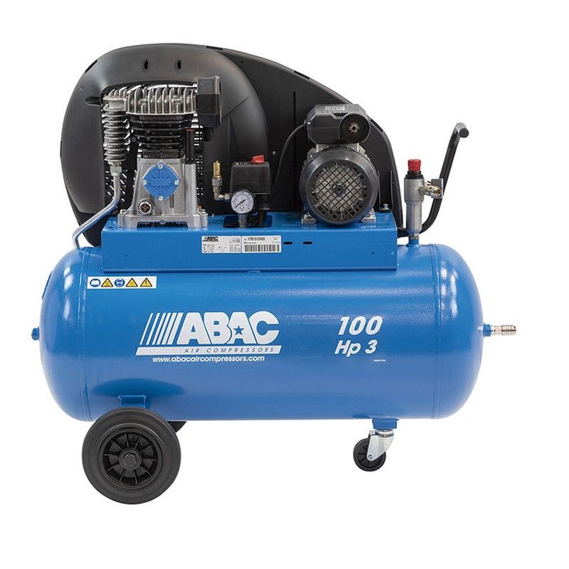 Compresor ABAC 3HP 100 L Fácil desplazamiento. Ref. 1050X249