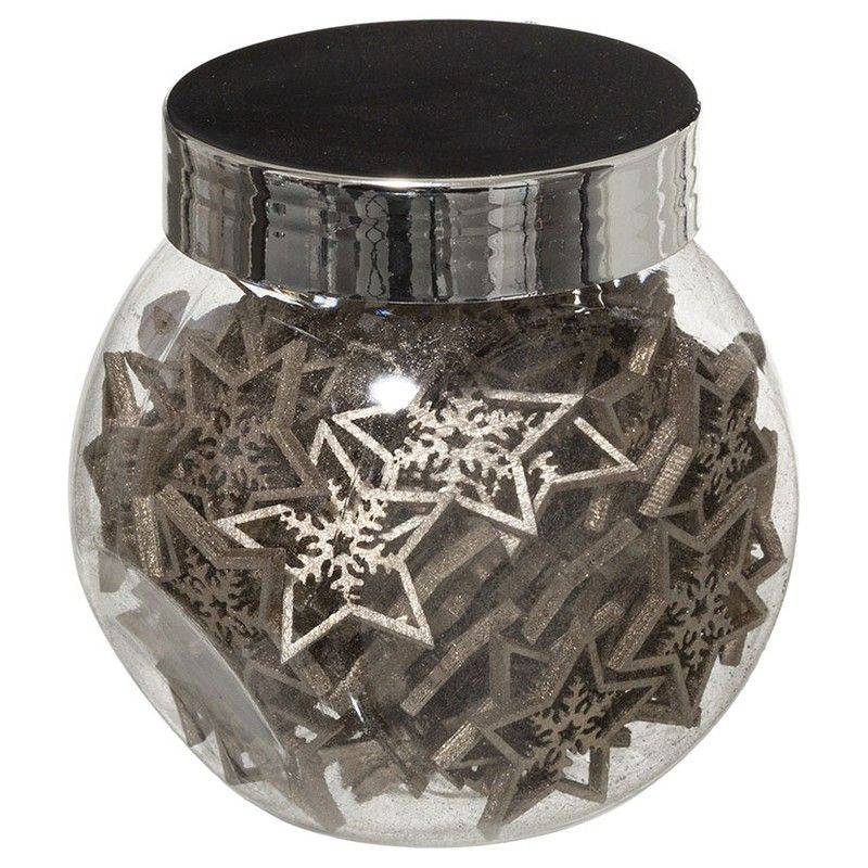 Confeti estrellas madera