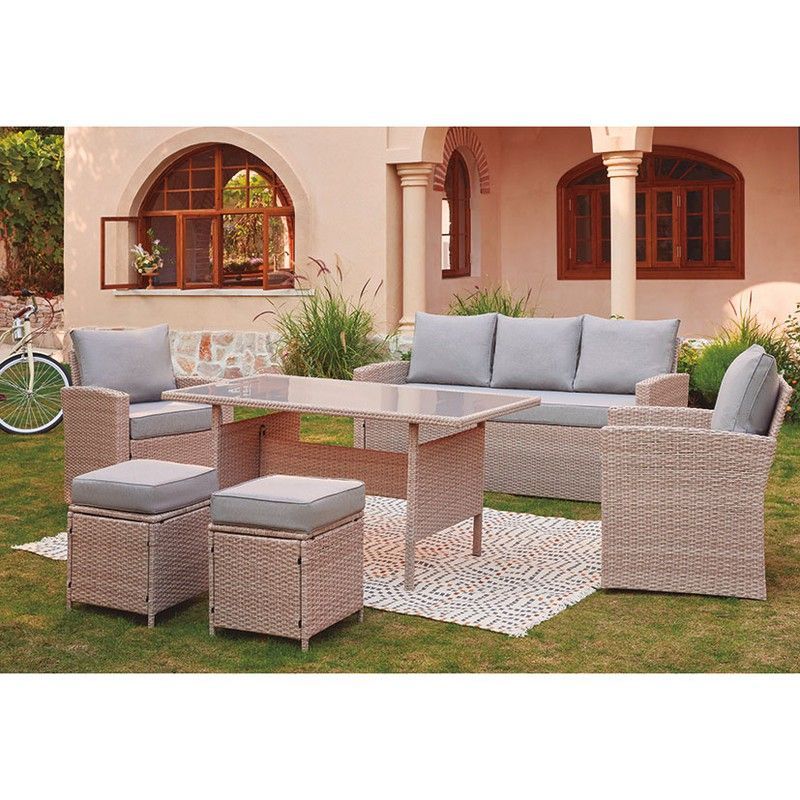 Conj. Madagascar Sofá+2 Sill+Mesa Rat.