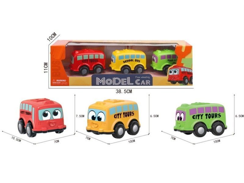 Conjunto 3 Autobuses Friccion