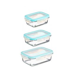 Conjunto 3 fiambreras de cristal tamaños varios