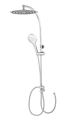 CONJUNTO COLUMNA CON ROCIADOR REDONDO INOX ø300 MM