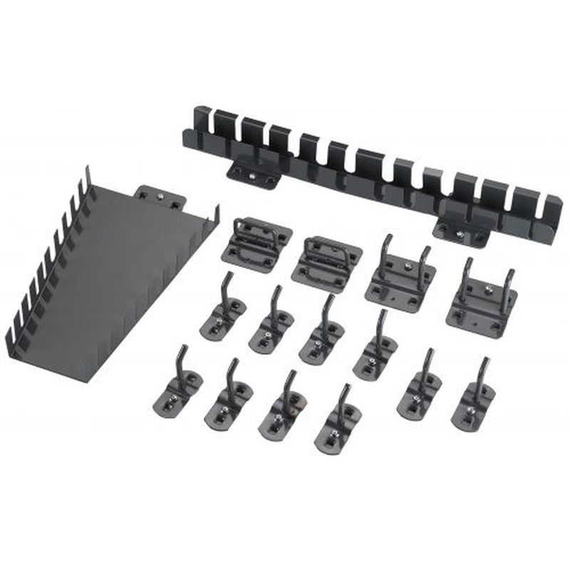 Conjunto De 16 Ganchos Y Soportes Para Paneles Perforados Y Mesas De Trabajo ALYCO P/192802-04-06-08, Referencia 113499