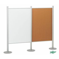 Conjunto de 2 soportes y 2 bases de 350 mm. para mamparas modulares (195x35 cm.)