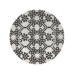 Conjunto de 4 platos de postre de porcelana en blanco y negro | Calçada Portuguesa