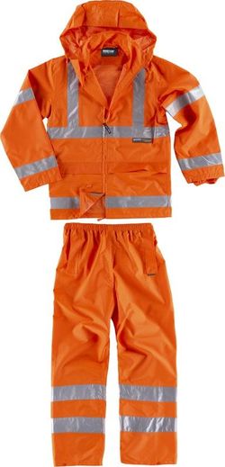 Conjunto de alta visibilidad de pantalón y chaqueta Naranja