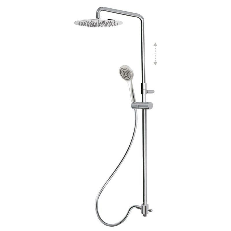 Conjunto de barra de ducha sin grifo con toma de agua y rociador