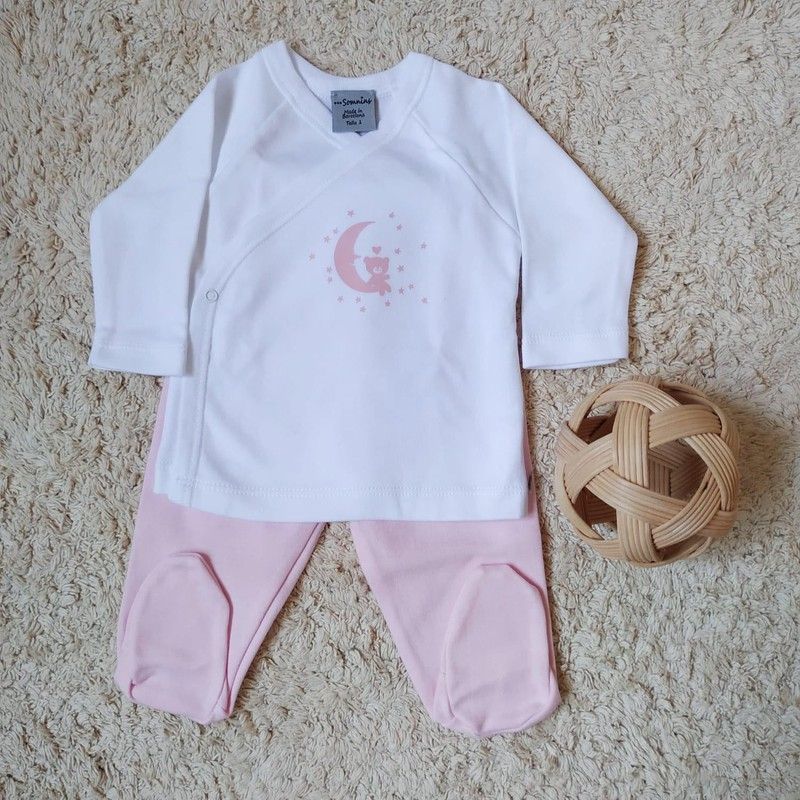 Conjunto de bebe primera puesta 9042 luna y osito somnins