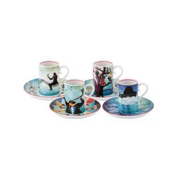 Conjunto de café de porcelana en multicolor, 12,8 x 12,8 x 7,6 cm | Für Beethoven