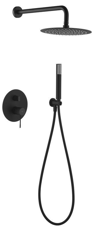 Conjunto de ducha empotrado Line Negro mate GPD038-NG Imex