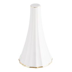 Conjunto de salero y pimentero de porcelana en blanco y oro, 8,5 x 8,5 x 14,9 cm | 200 Años