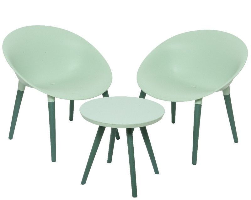 Conjunto jardin de propileno  color menta de 3 piezas