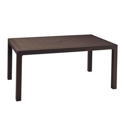 Conjunto jardín imitación ratán KETER. Mesa Melody Marrón 160X94 Cm