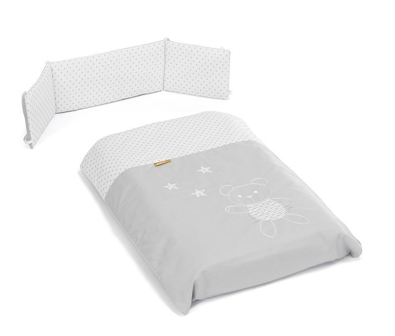 Conjunto Nórdico + Protector para Minicuna DOCO 90x50