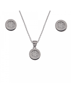 Conjunto Plata Mujer PJUE313 Circonitas