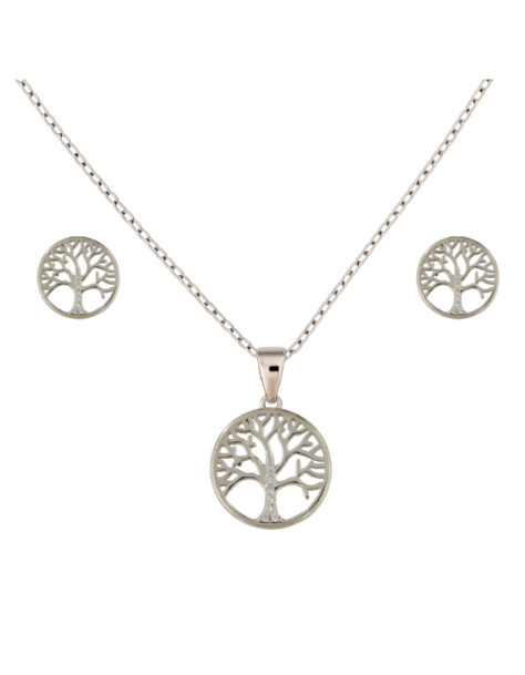 Conjunto Plata Mujer PJUE356 Árbol De La Vida